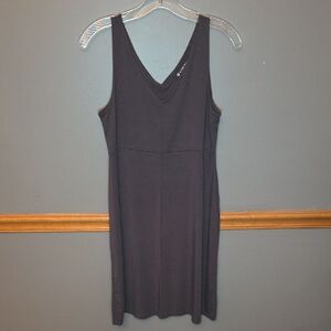 Athleta Gray Soft V-Neck Midi Dress